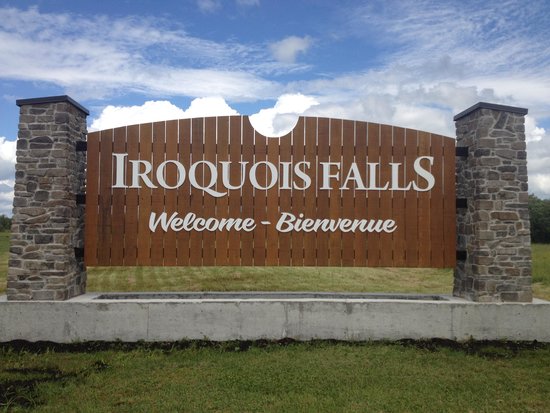Iroquois Falls Welcome Sign